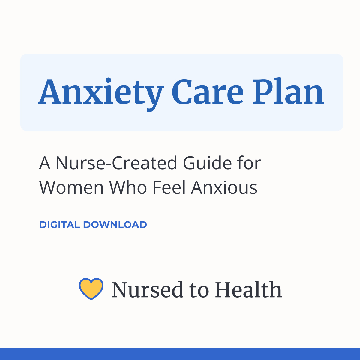 Anxiety Care Plan